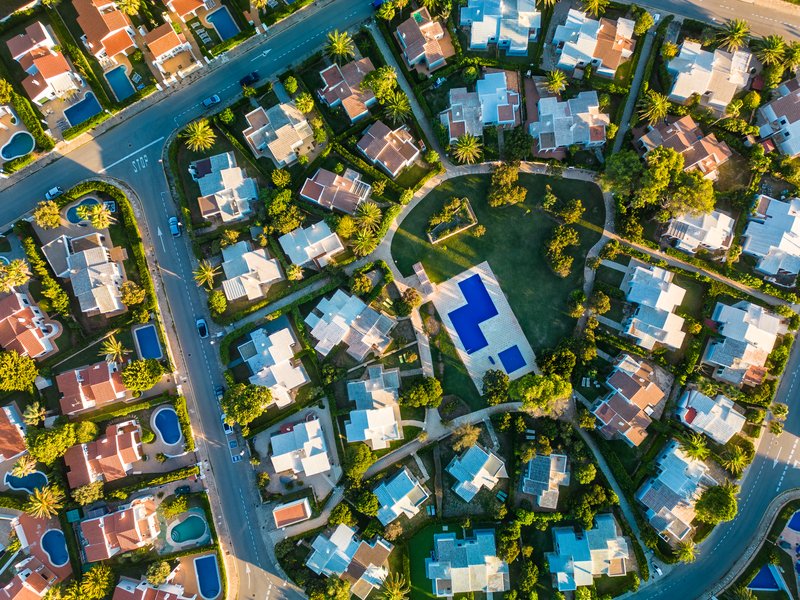 toma aerea vecindario